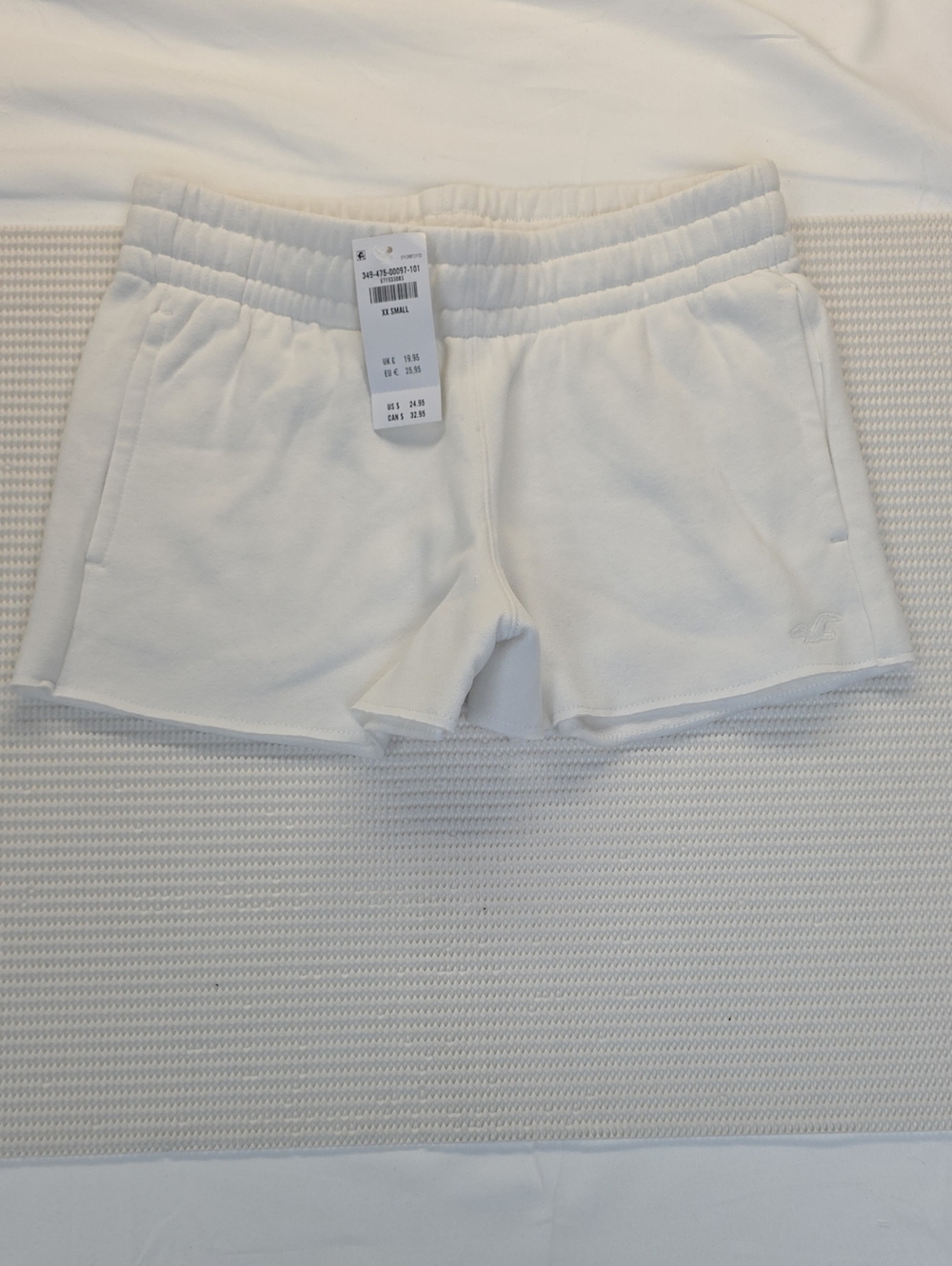 Soft Hollister White Fleece Athletic Shorts XX Small